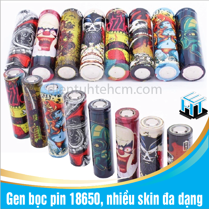 COMBO 4 Gen bọc pin 18650, nhiều skin đa dạng(SET 4 CÁI)
