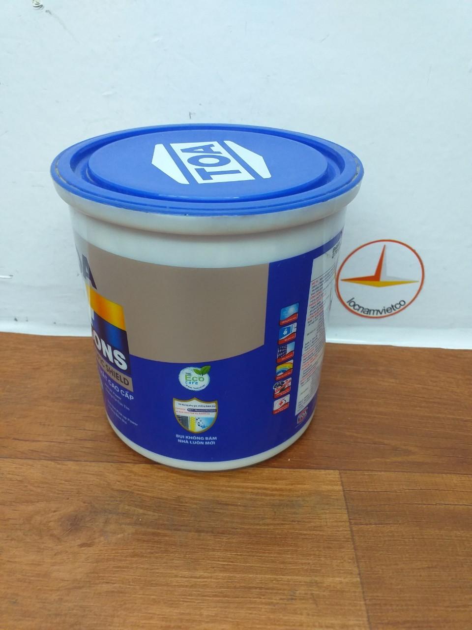Sơn tường, sơn nước ngoại thất Toa 4SS màu đen 8237 1L