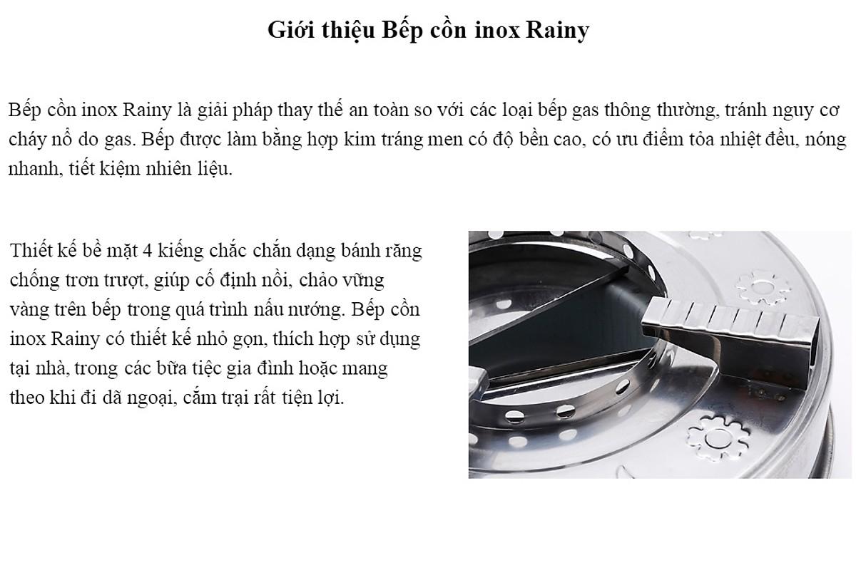 Bếp cồn inox Rainy cao cấp