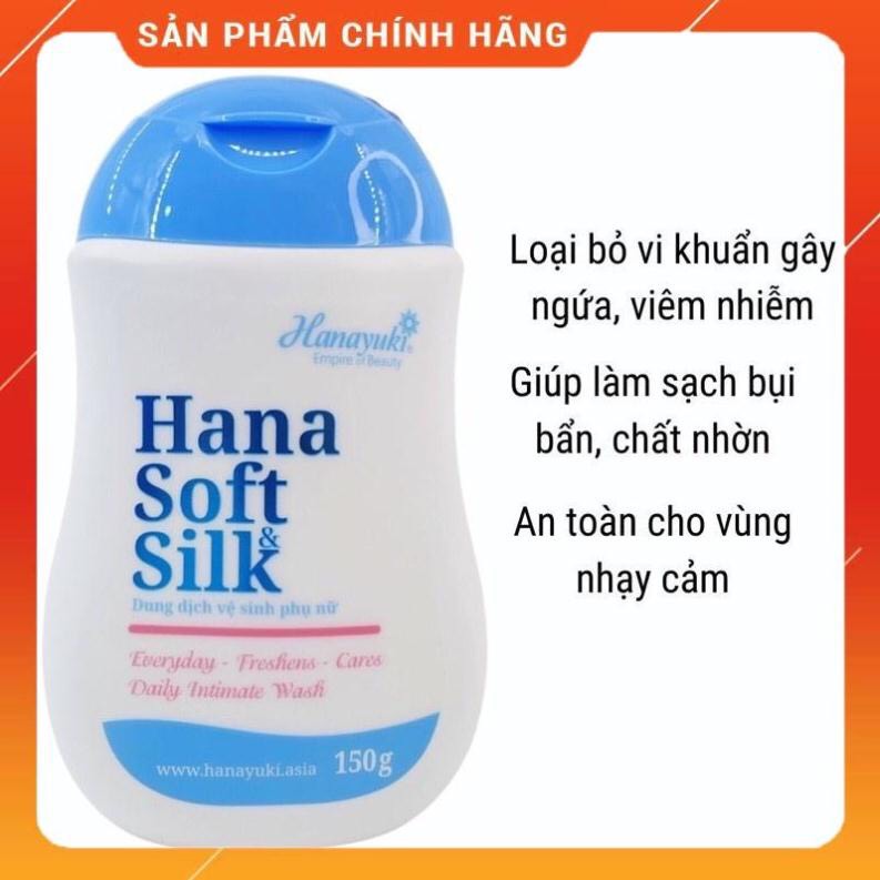 [CHÍNH HÃNG GIÁ NIÊM YẾT] Dung dịch vệ sinh phụ nữ Hana Soft Silk làm hồng vùng kín, thơm mát kháng khuẩn sạch mùi khó chịu