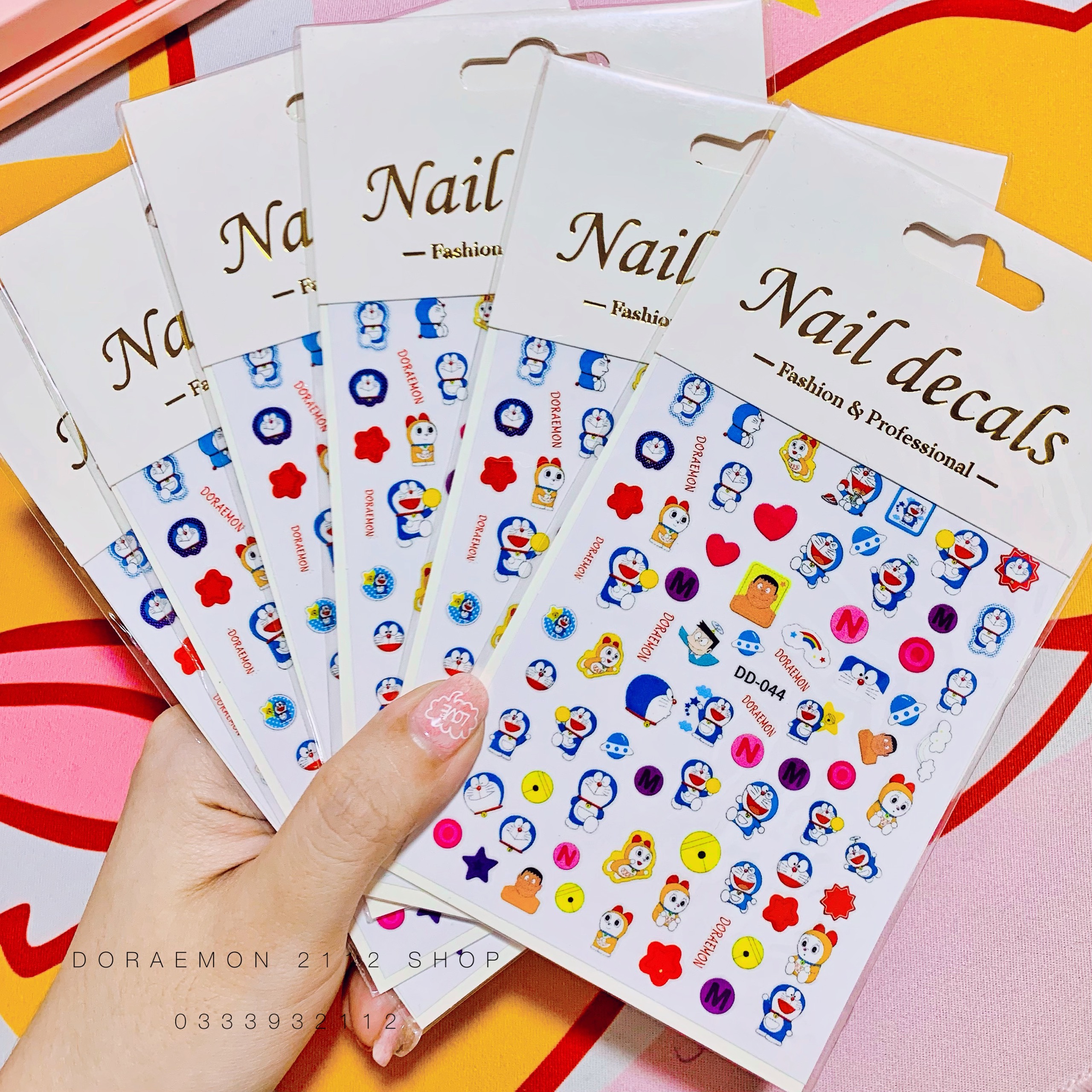 Sticker dán móng - Hình dán móng Doraemon dễ thương