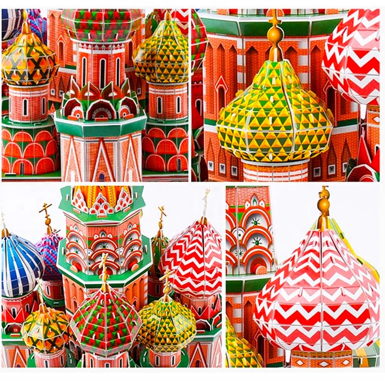 Đồ Chơi Mô Hình Giấy 3D Magic Puzzle: Đền Thánh Vasily Hiển Phúc B568-3 (231 Chi Tiết)