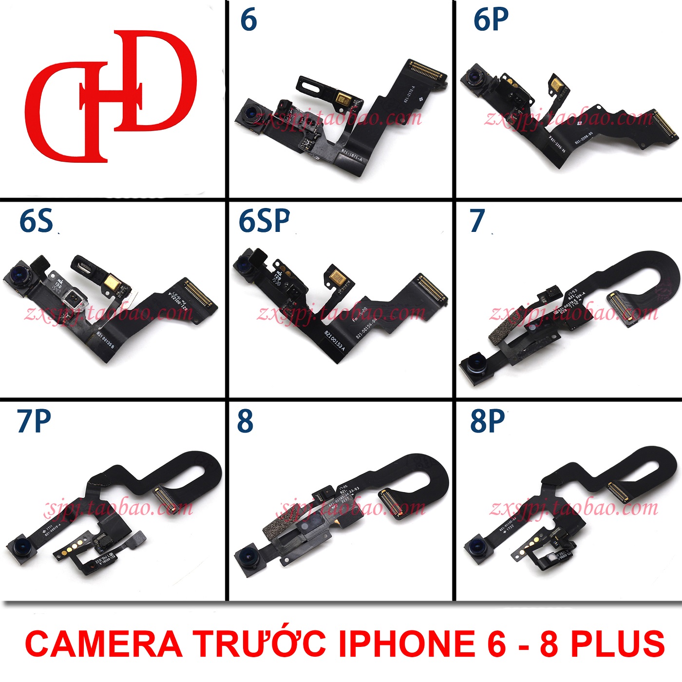 Camera trước các dòng iphone 6, 6 plus, 6s, 6s plus, 7, 7 plus độ phân giải cao
