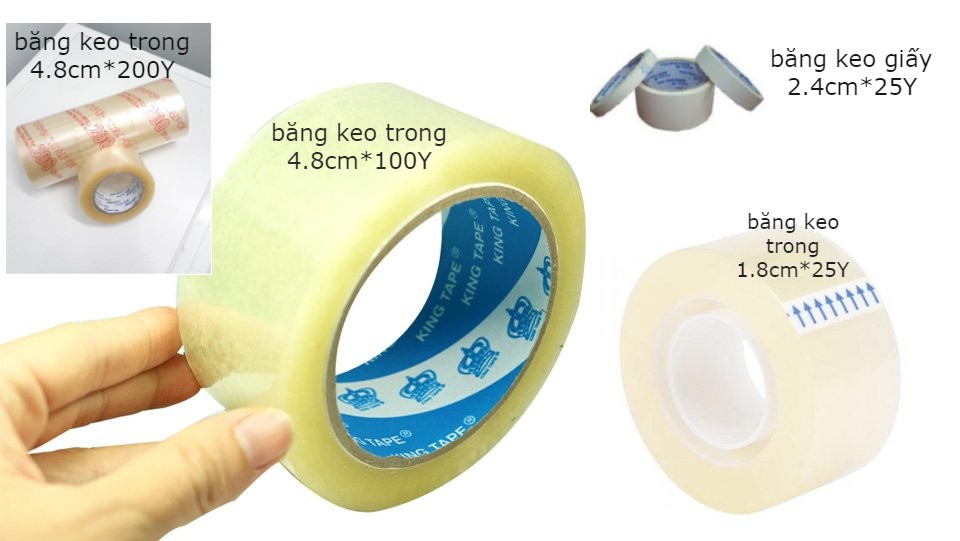 Cuộn băng keo trong và băng keo giấy (VPP)