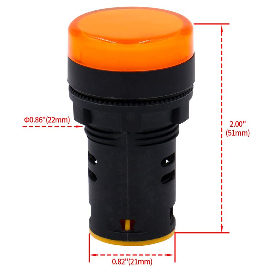 Đèn báo pha phi 22 AD16-22D/S Led 3 màu 220V - TBD62