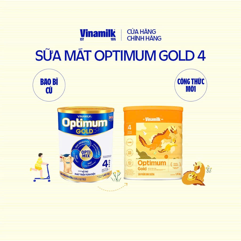 (HSD T5-2028) SỮA BỘT VINAMILK OPTIMUM GOLD 1/2/3/4 LON 400G/ 800G/ 1450G.