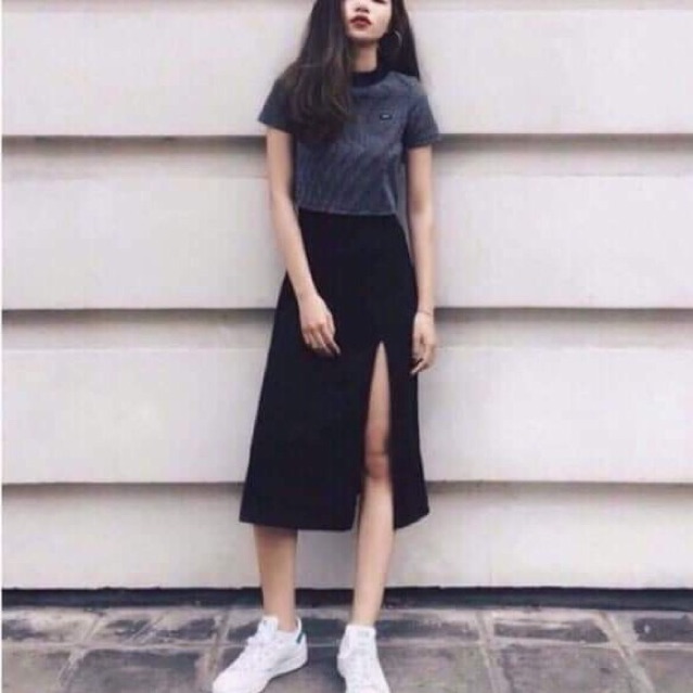 Chân Váy MIDI Xẻ Tà cực đẹp