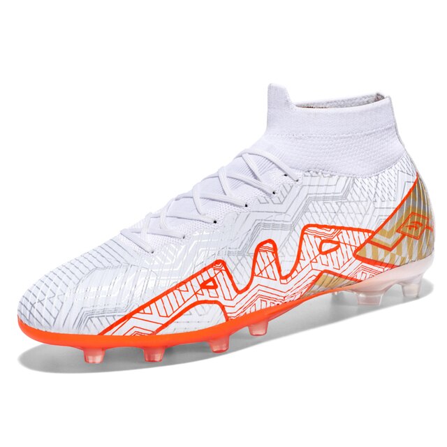 High Quality Men's High-Top Soccer Shoes FG/TF Breathable Wear-Resistant Training Football Boots Anti-Skid Kid Outdoor Sneakers