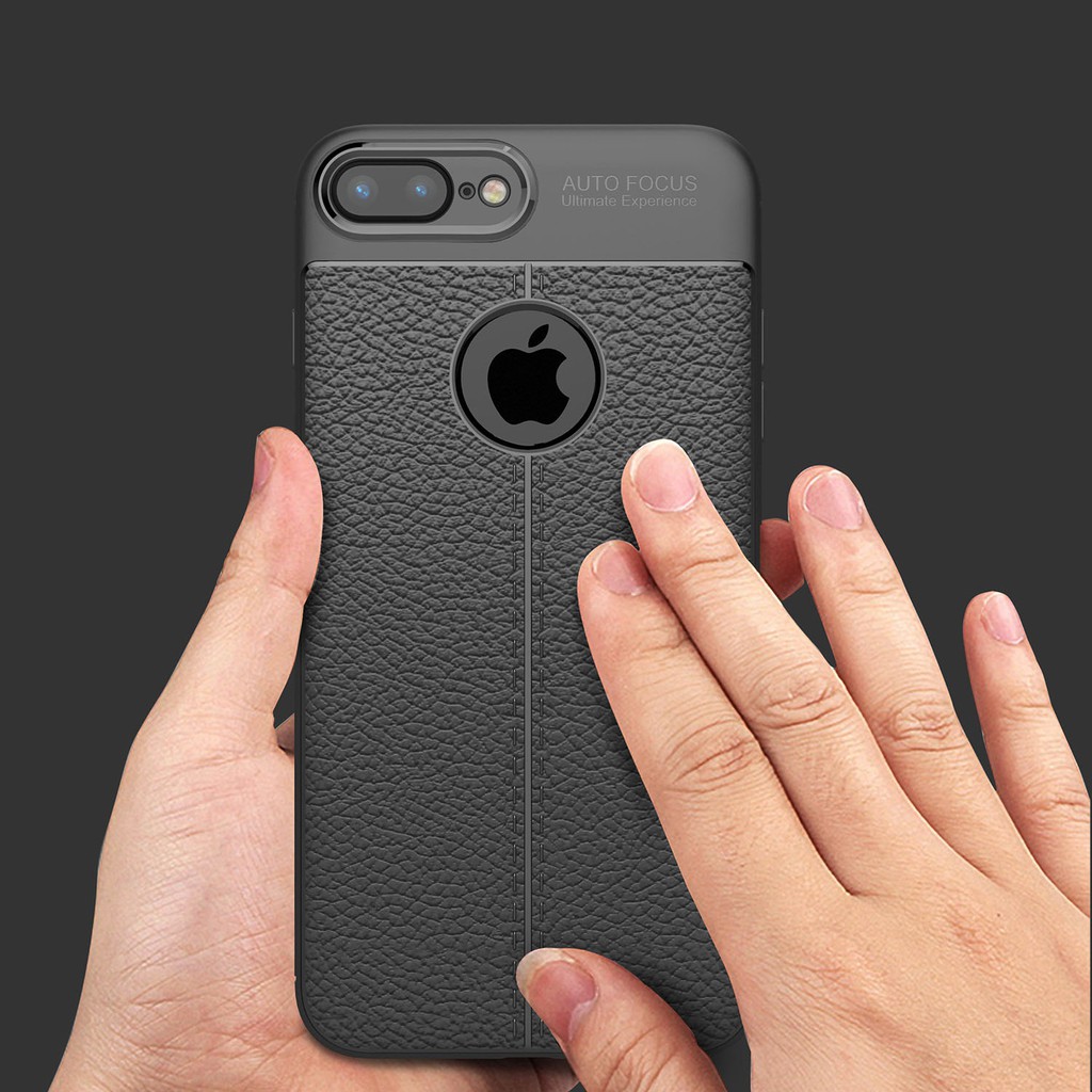 Ốp Lưng Auto Focus vân da dành cho điện thoại iPhone 7p/8 Plus