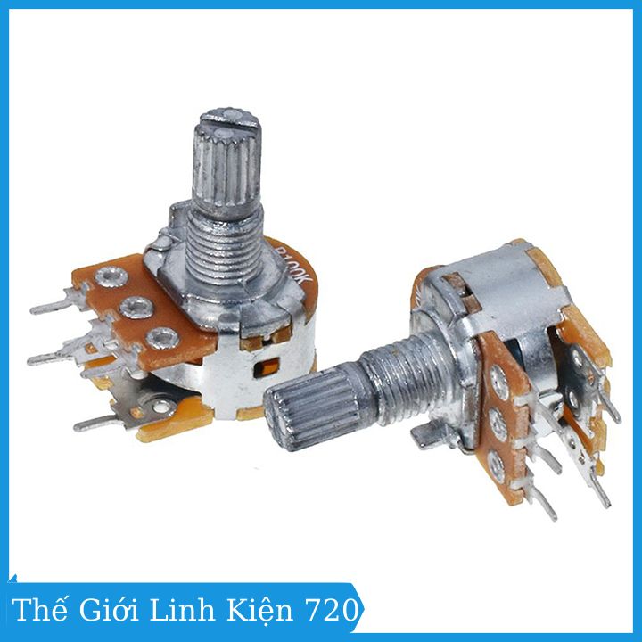Biến trở volume B20K, chiết áp đôi kép 6 chân ( 1 chiếc)