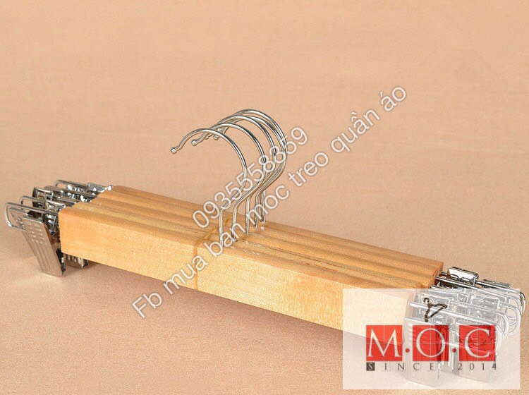 10 móc gỗ treo quần áo trẻ em