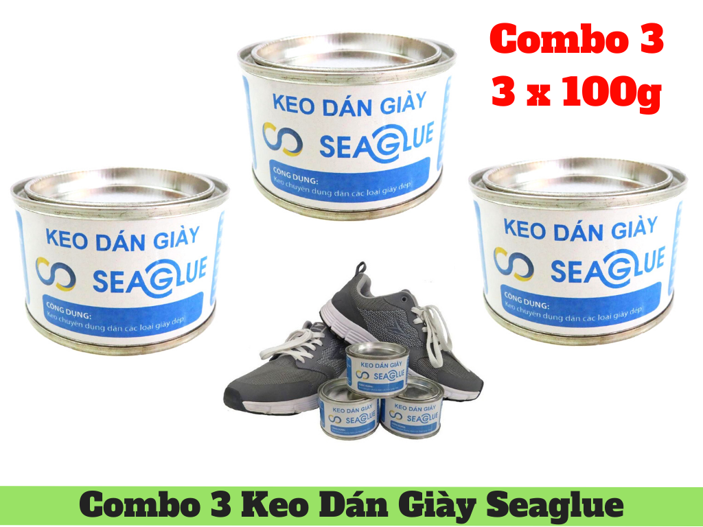 Combo 3 keo dán giày keo siêu dính seaglue 100g