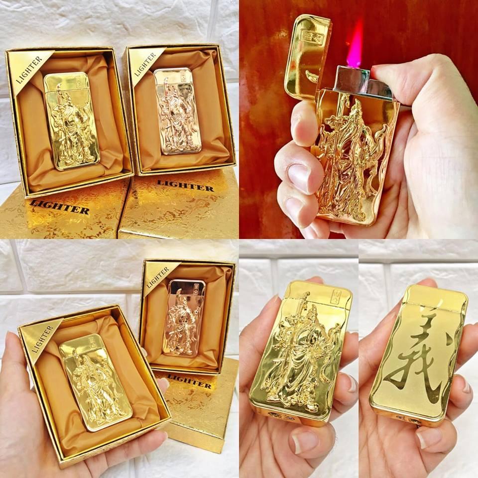 BẬT LỬA KHÈ HÌNH QUAN CÔNG VÀNG (CÓ HỘP) - (XÀI GAS) - Gia Phú Store