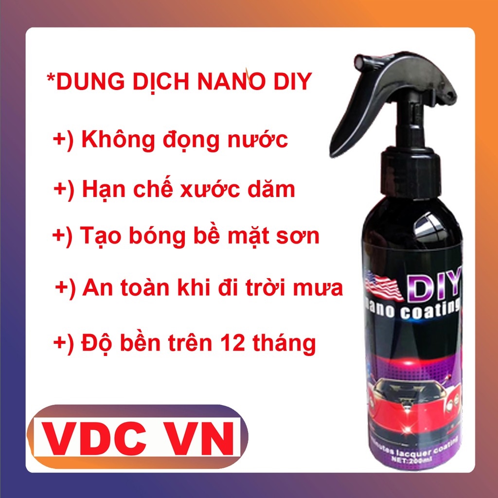 卍 Chai xịt phủ nano chống nước kính phủ bóng sơn xe ô tô - Chống nước bề mặt kính cận kính mũ - DIY Nano Coat