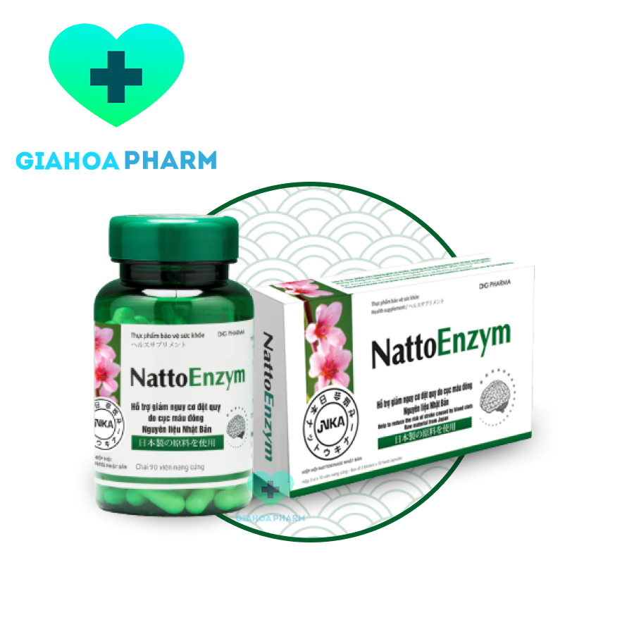 Nattoenzym / Natto Enzym / Nattokinase - Viên uống giúp ngừa tai biến, đột quỵ, nguyên liệu Nhật Bản - Hộp 30 viên