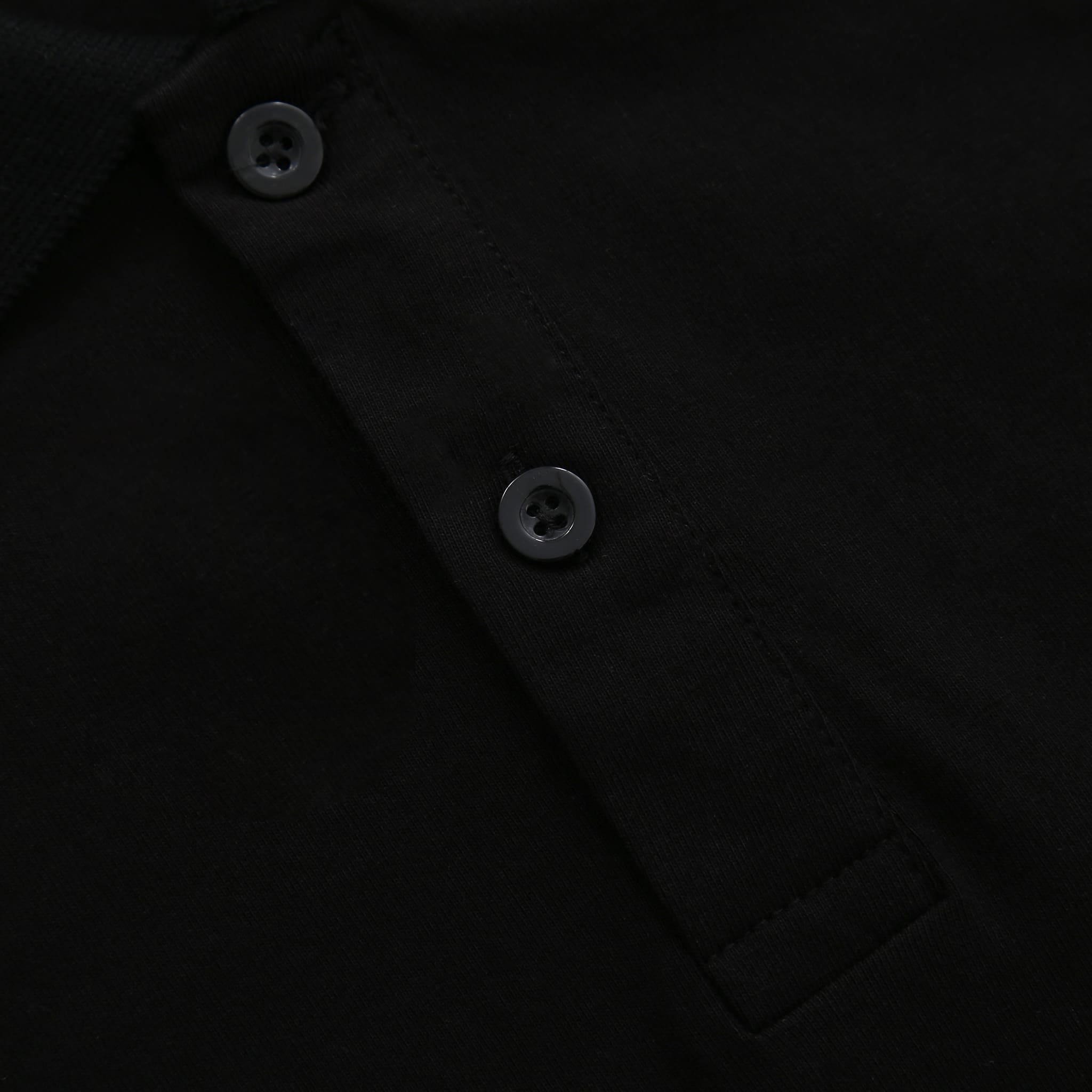 Áo thun polo TÓM.STUDIO họa tiết thêu logo basic - Đen