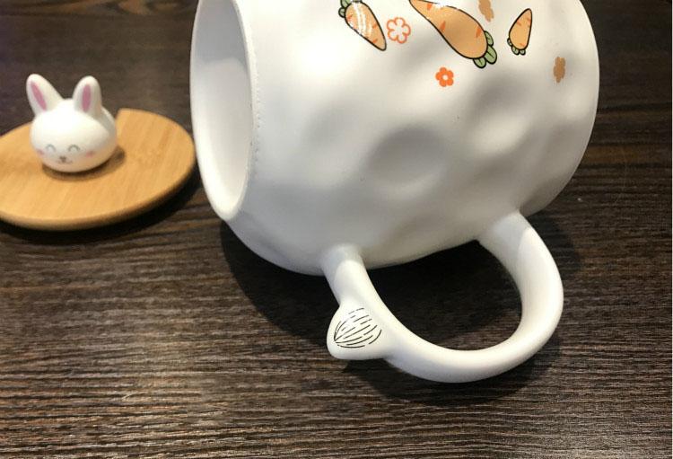Ly Thỏ Cà Rốt bằng sứ cao cấp 500ml cực Cute