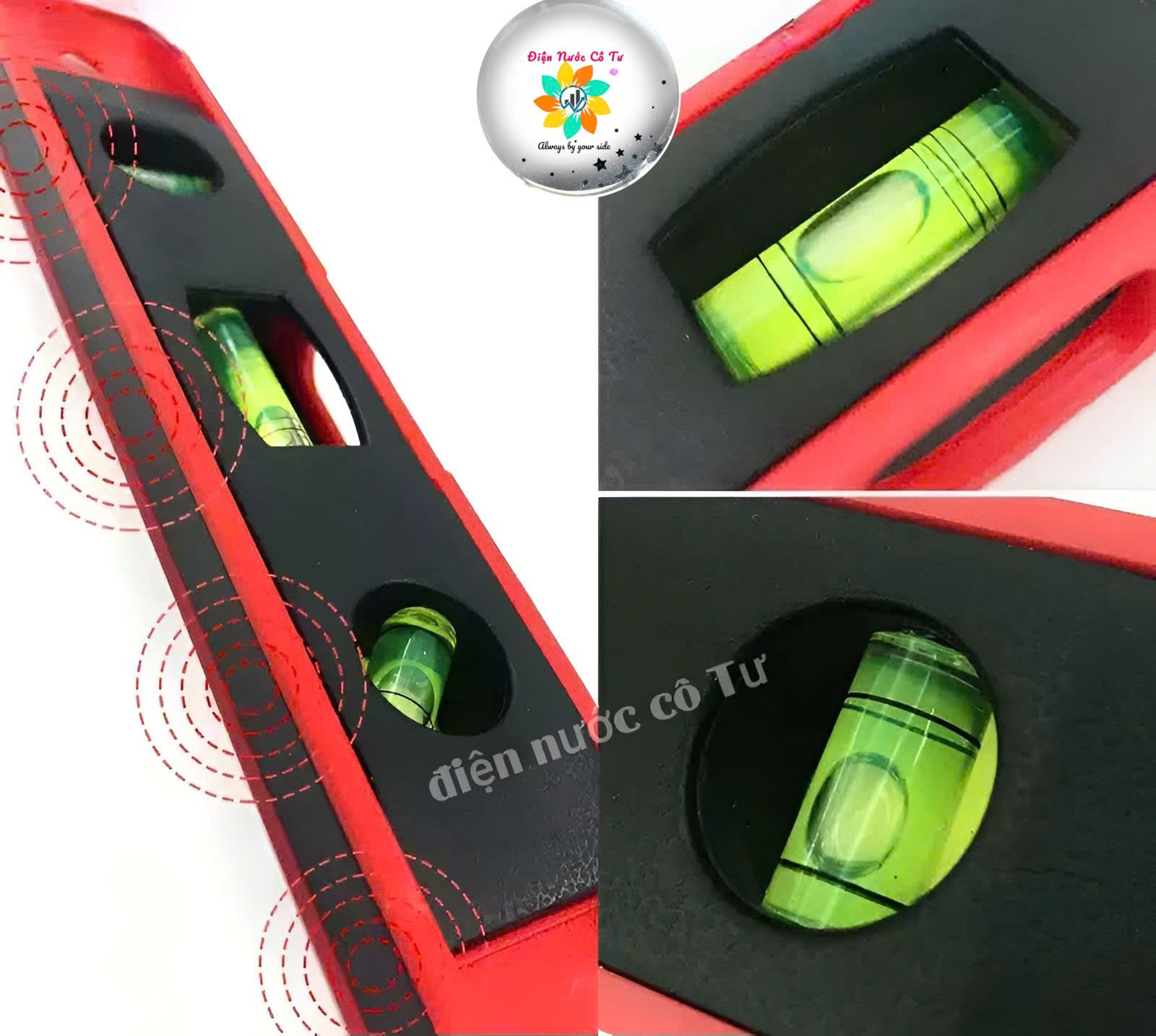 Thước thủy nhựa 9inch có nam châm hít LS