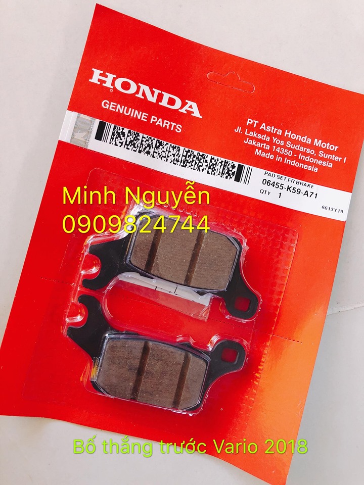 Bố thắng trước / sau Vario/ click đời mới 2018-2022 chính hãng honda