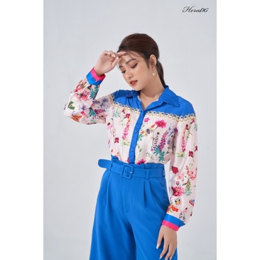 Voucher siêu sale 15% áo sơ mi nữ cổ đức 2 màu heradg - sasba004
