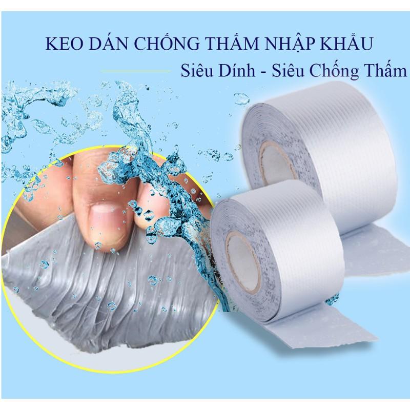 Băng Keo cường lực siêu dính, chống thấm nước Nhật Bản Đa Năng ,keo dán công trình chống thấm nước cho tường trần nhà, mái tôn, ống nước ,bể nước, xô chậu