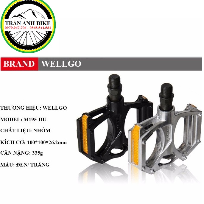 Pedan bàn đạp xe đạp WELLGO M195