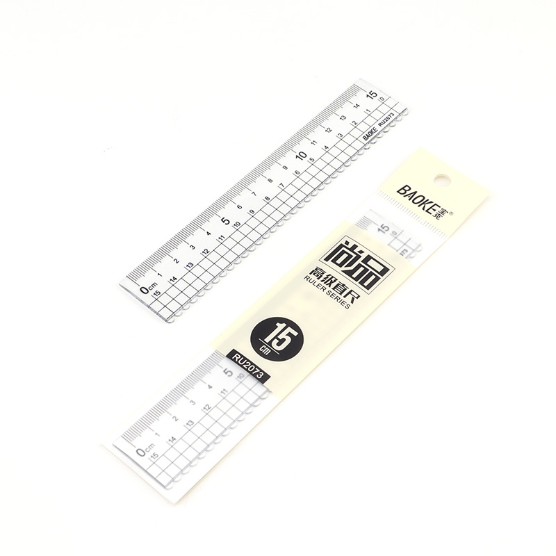 Thước cứng 15cm, độ trong suốt cao Baoke RU2073