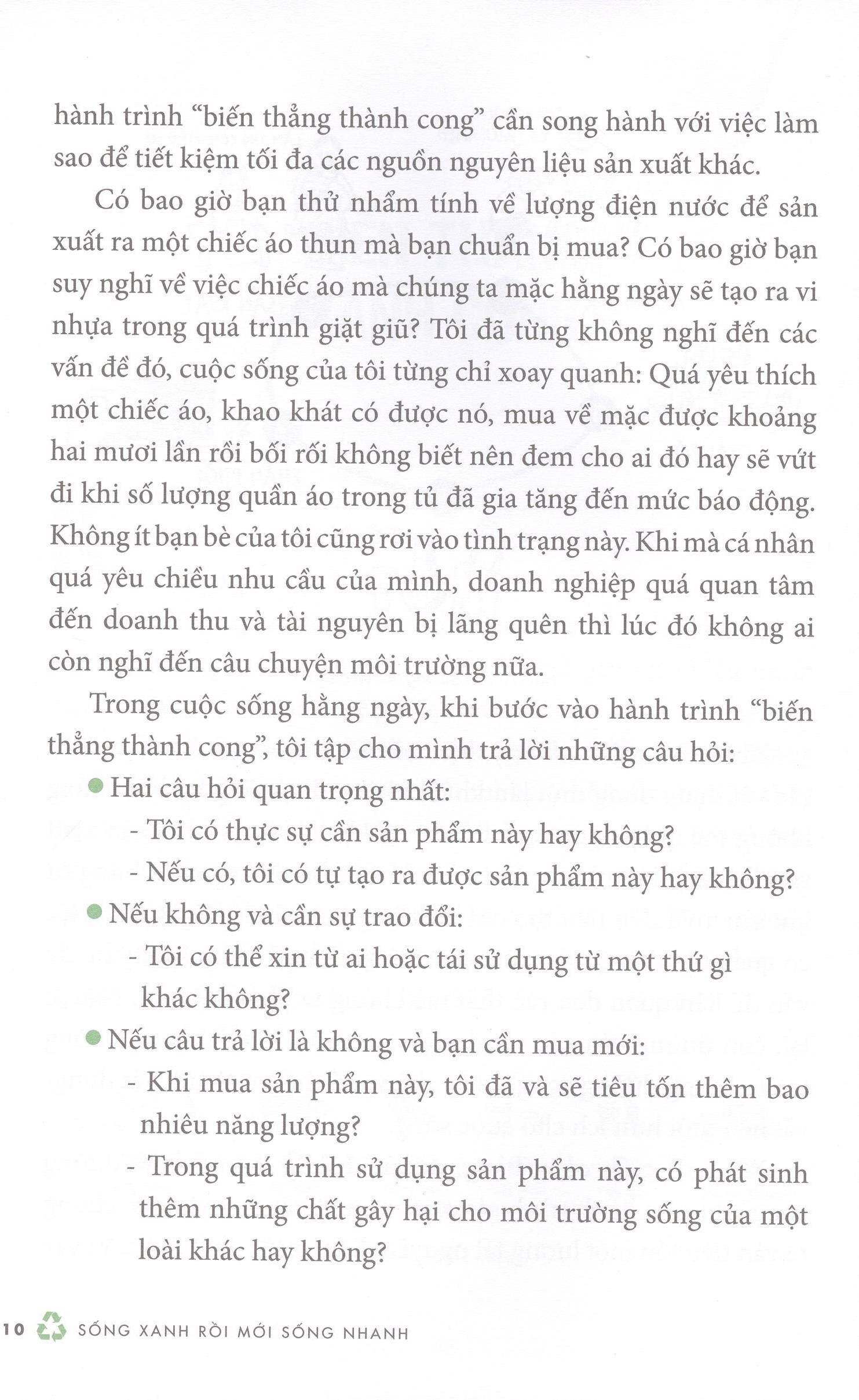 Sống Xanh Rồi Mới Sống Nhanh
