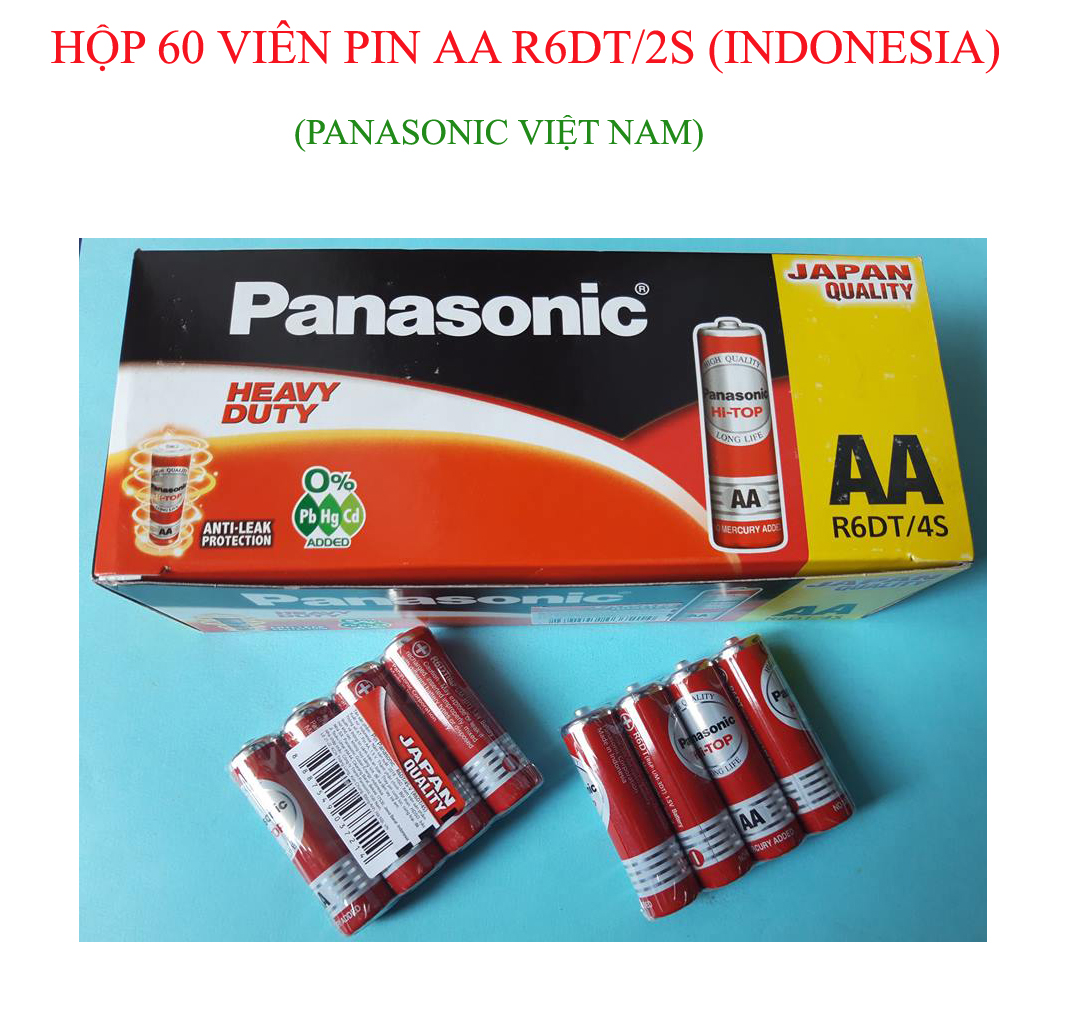 Pin AA PANASONIC 1.5v R6DT/4S vỉ 4 viên