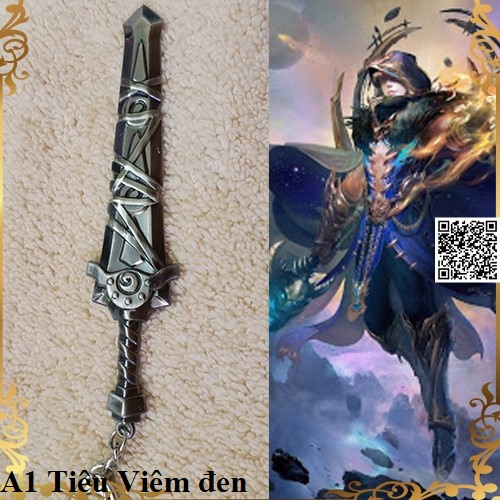 [HCM]1453 Móc khóa A1 Diệp Phân Phệ Lãng Xích Tiêu Viêm đen trong đấu phá thương khung