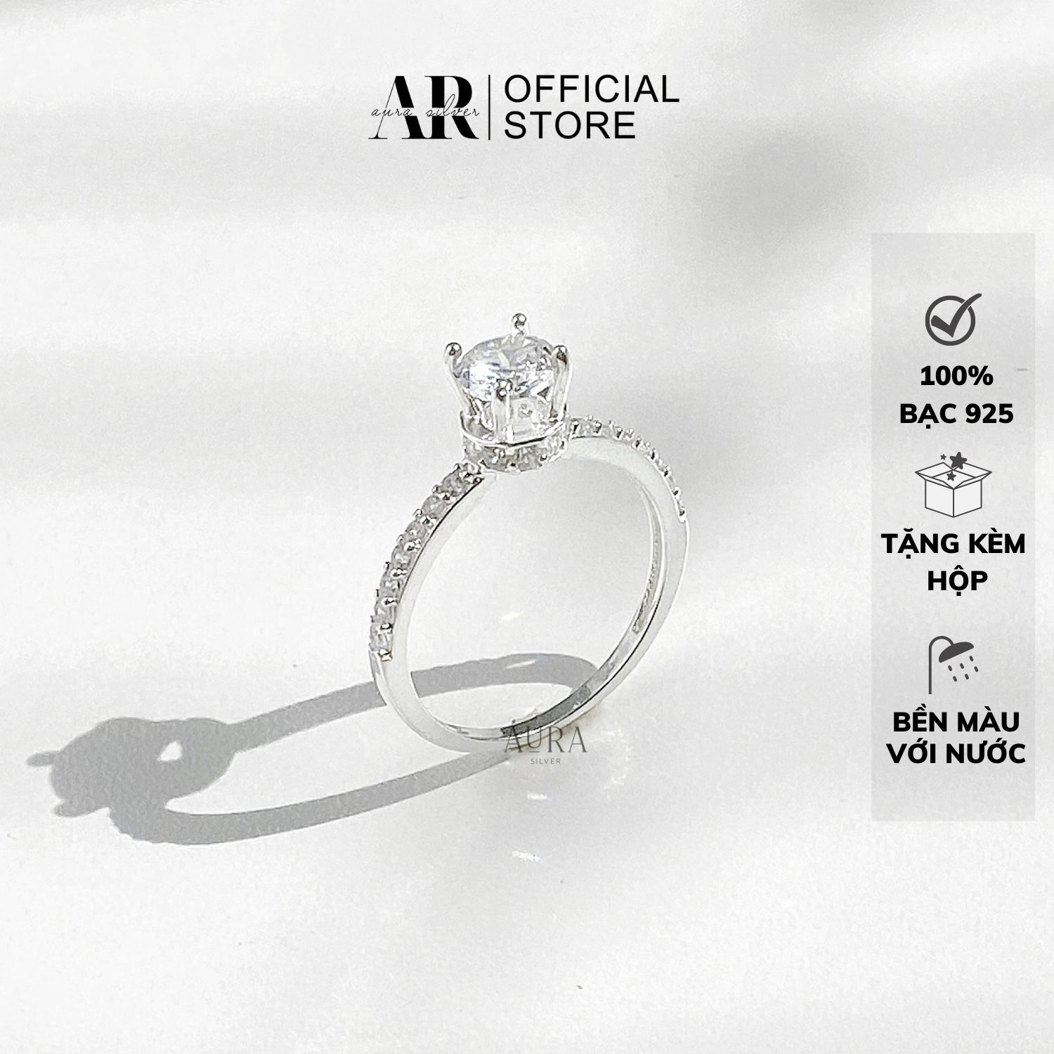Nhẫn bạc 925 nhẫn nữ Javius by Aura Silver-N04