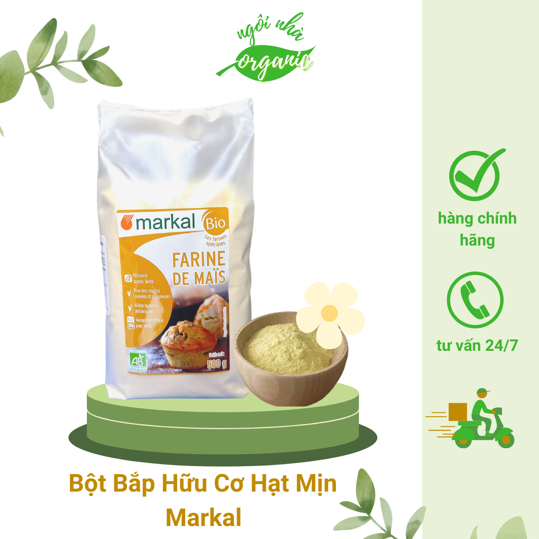 Bột bắp hữu cơ hạt mịn Markal 500g