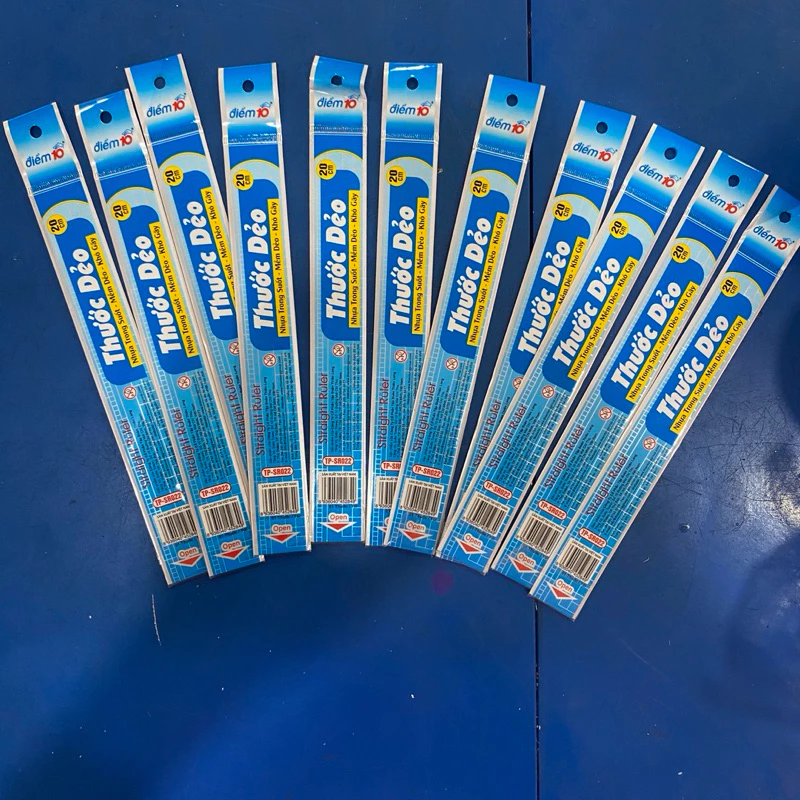 Combo 5 Cây Thước dẻo PVC Điểm 10 Thiên Long