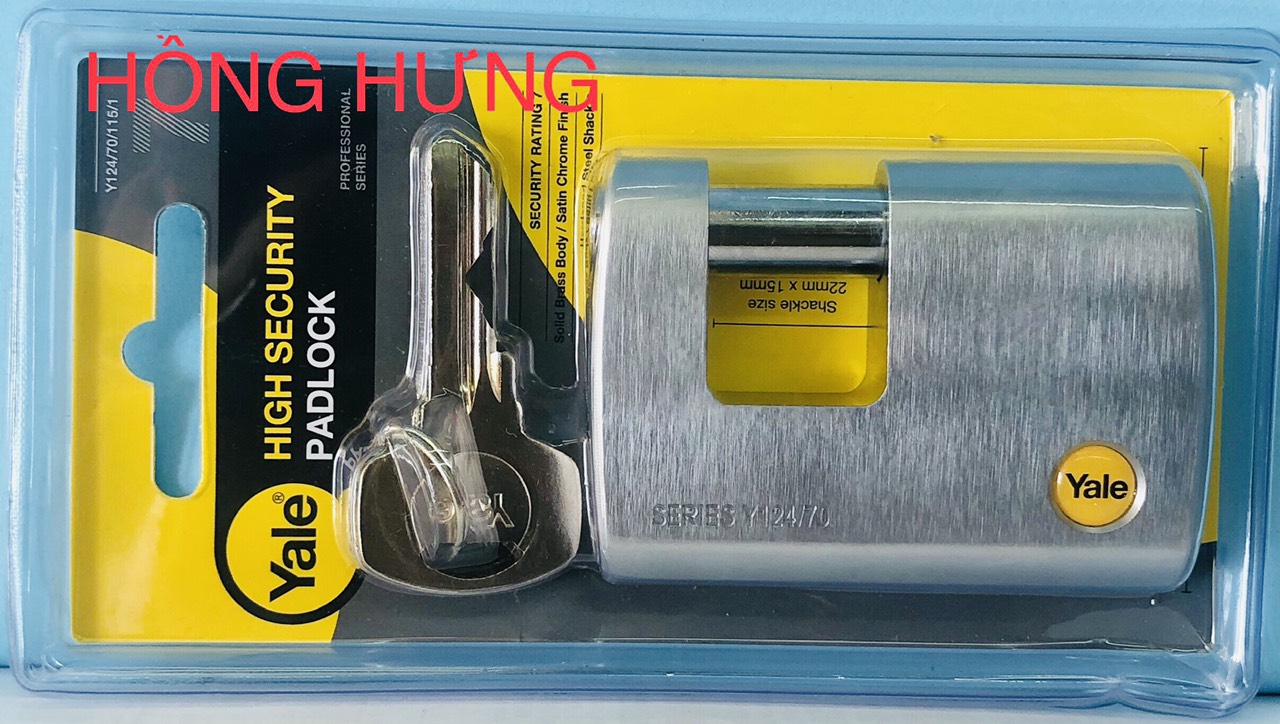 [HCM]KHÓA YALE CẦU NGANG Y124/70/115/1 BẤM