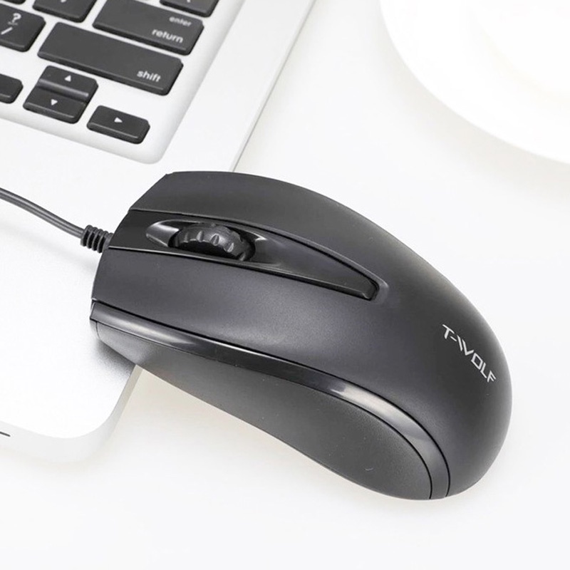 Chuột Máy Tính Mouse T - Wolf V13 Văn Phòng Có Dây Cổng Usb