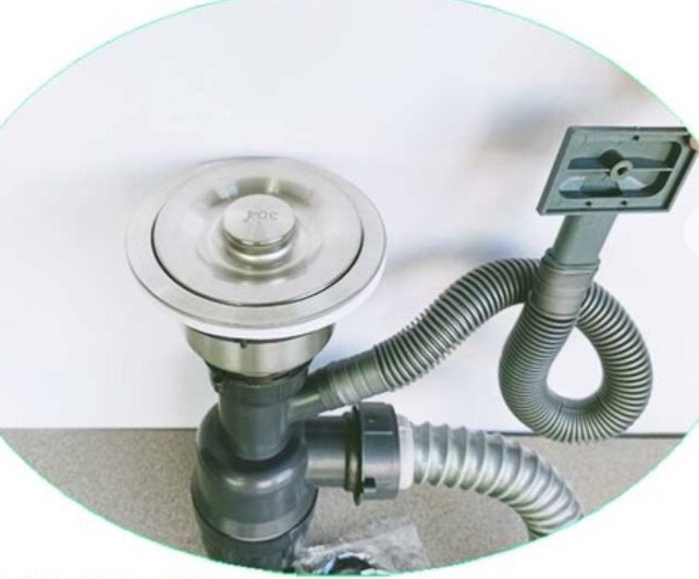 Bộ Xi Phông Xả Chậu Rửa Chén 1 Hộc Phi 140mm – Inox 304 Cao Cấp, Thoát Nước Nhanh.