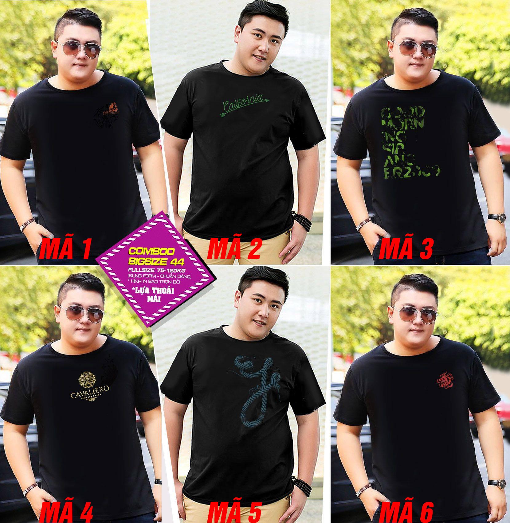 Bigsize simple print black T-shirt with soft fabric that absorbs sweat well