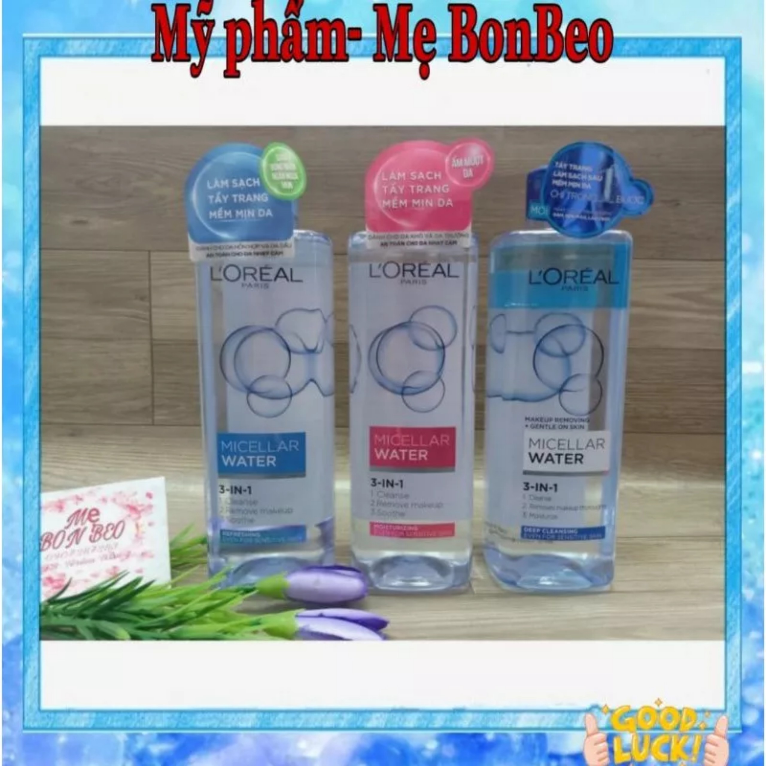 Nước tẩy trang Loreal - L'Oreal Paris 3-in-1 Micellar Water 400ml