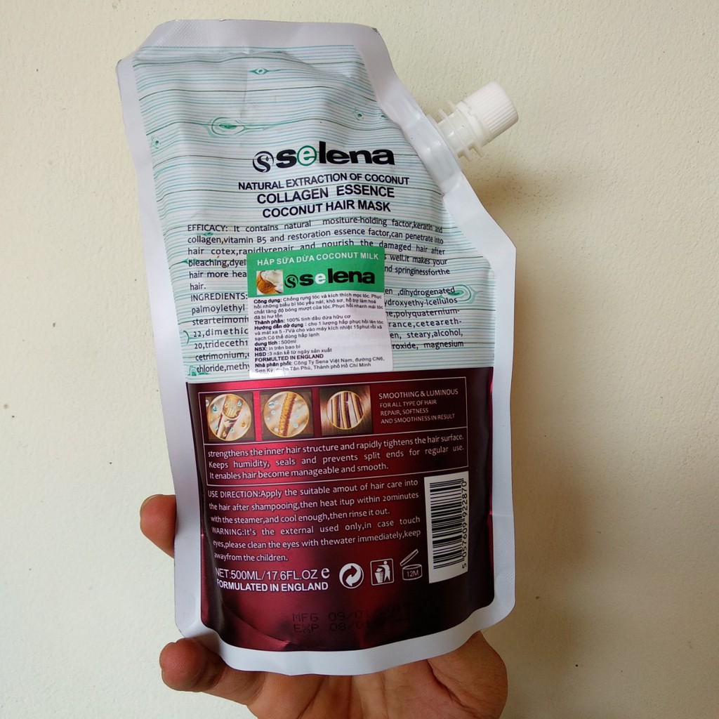 [SIÊU RẺ] [CHÍNH HÃNG] HẤP TÓC HƯƠNG DỪA ORGANIC COCONUT 500ML