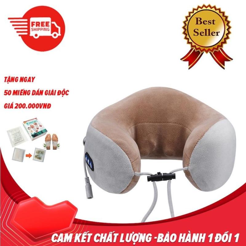 Máy Massage Cổ Thông Minh Đa Chức Năng Đài Loan | Massaga Cổ - Nhiều Chế Độ Massage - Tiện Dụng - Đa Năng - Kiêm Gối Ngủ Văn Phòng | gối massage trị liệu, gối massage cổ chữ U, gối massage cổ cao cấp | Tặng 50 Miếng Dán Giải độc Trị Giá