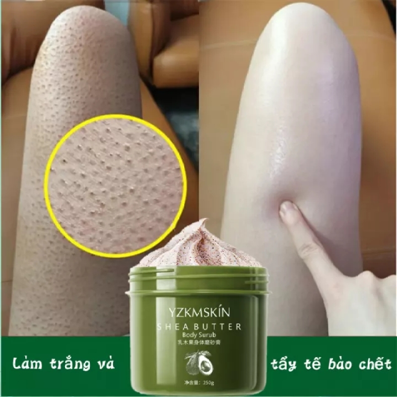Tẩy tế bào chết toàn thân, Niacinamide, Tẩy tế bào chết thực vật [250g]dụng cho nam nữ , dụng cho tẩy da chết toàn thân tay và mặt, nổi da gà ở lưng giá rẻ