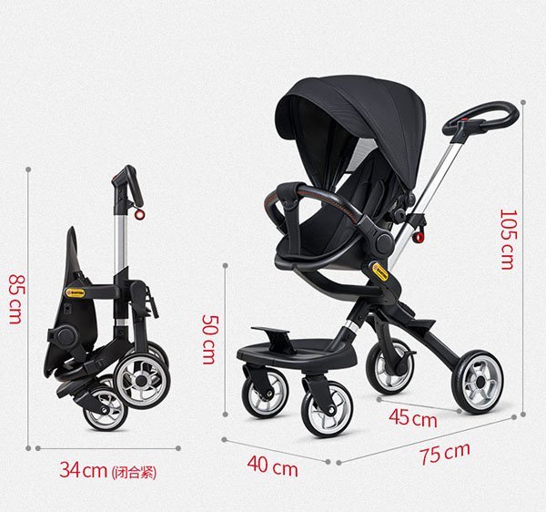Xe đẩy 2 chiều thông minh cao cấp QT1
