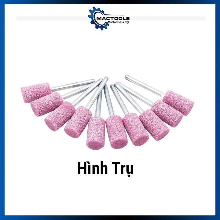 1 Mũi đá mài trục 3mm hình trụ, hình nón, đá mài mini cho máy khoan mài khắc, máy mài khuôn thẳng đánh bóng, làm sạch bề mặt