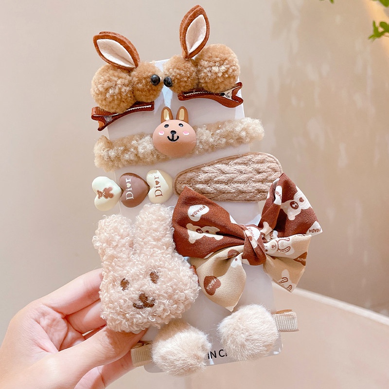 Bộ Kẹp Tóc Nơ Dễ Thương Cho Bé Gái