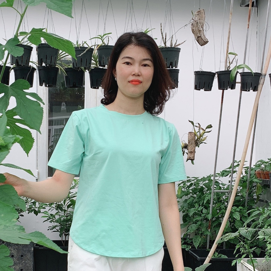 Áo thun nữ thiết kế vạt bầu - Chất Coton lạnh 4 chiều