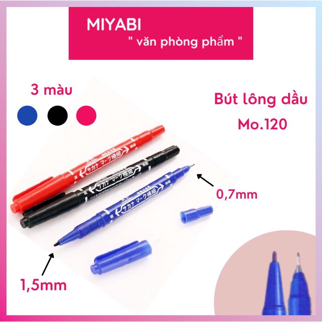 Bút lông dầu Zebra - Bút dạ kính viết đĩa CD Mo120 cao cấp màu xanh đen đỏ
