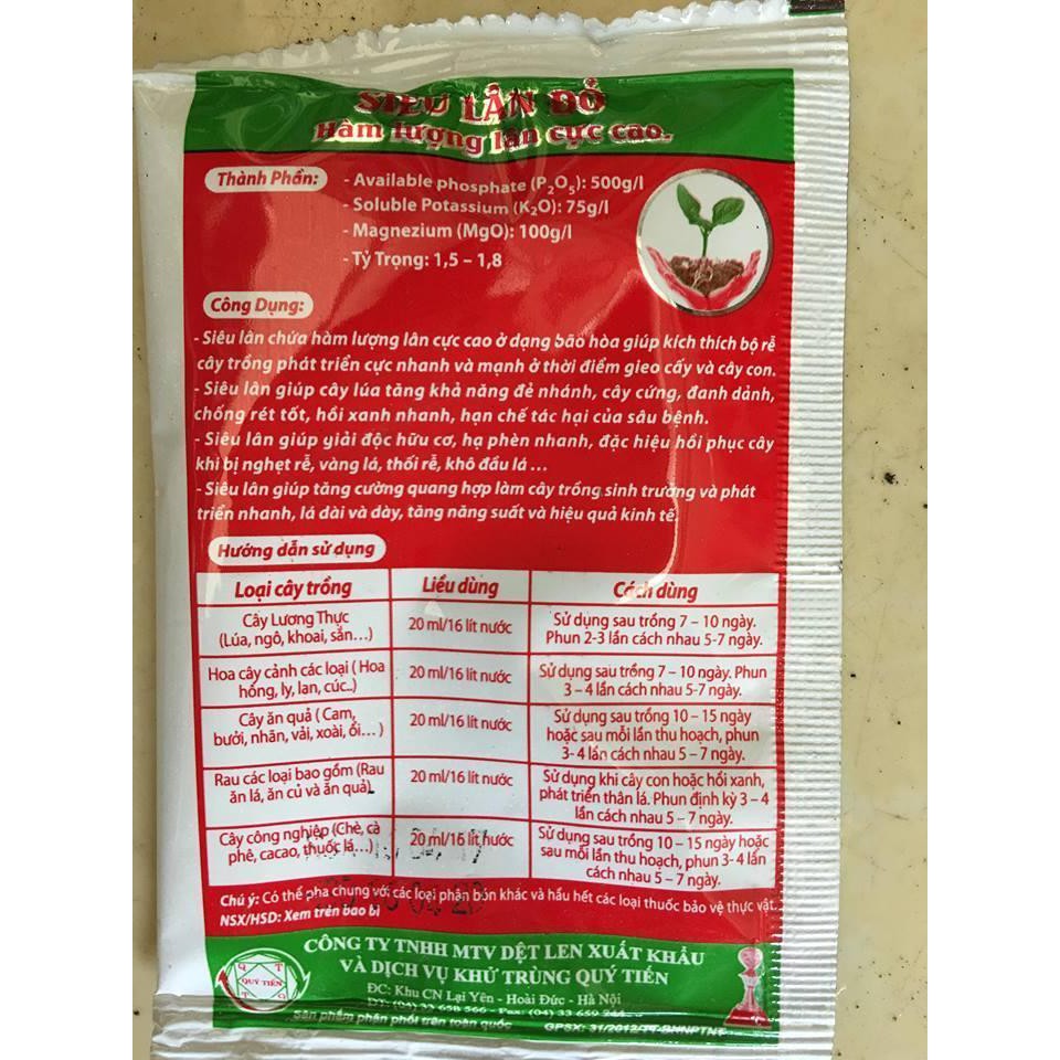 20ml- Siêu lân đỏ đậm đặc- cây khỏe, rễ mạnh (có thể dùng cho cây vừa đảo bầu, trồng lại..)