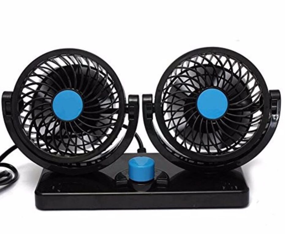 Quạt đôi 12v hoặc 24v  size to cho oto xe hơi - quatdoi12vhoac24vto
