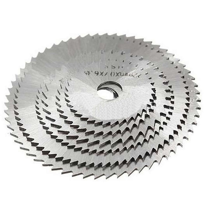 [HCM]Đĩa cắt răng - Lưỡi cưa gỗ (Bộ 6 lưỡi cưa + 1 trục)