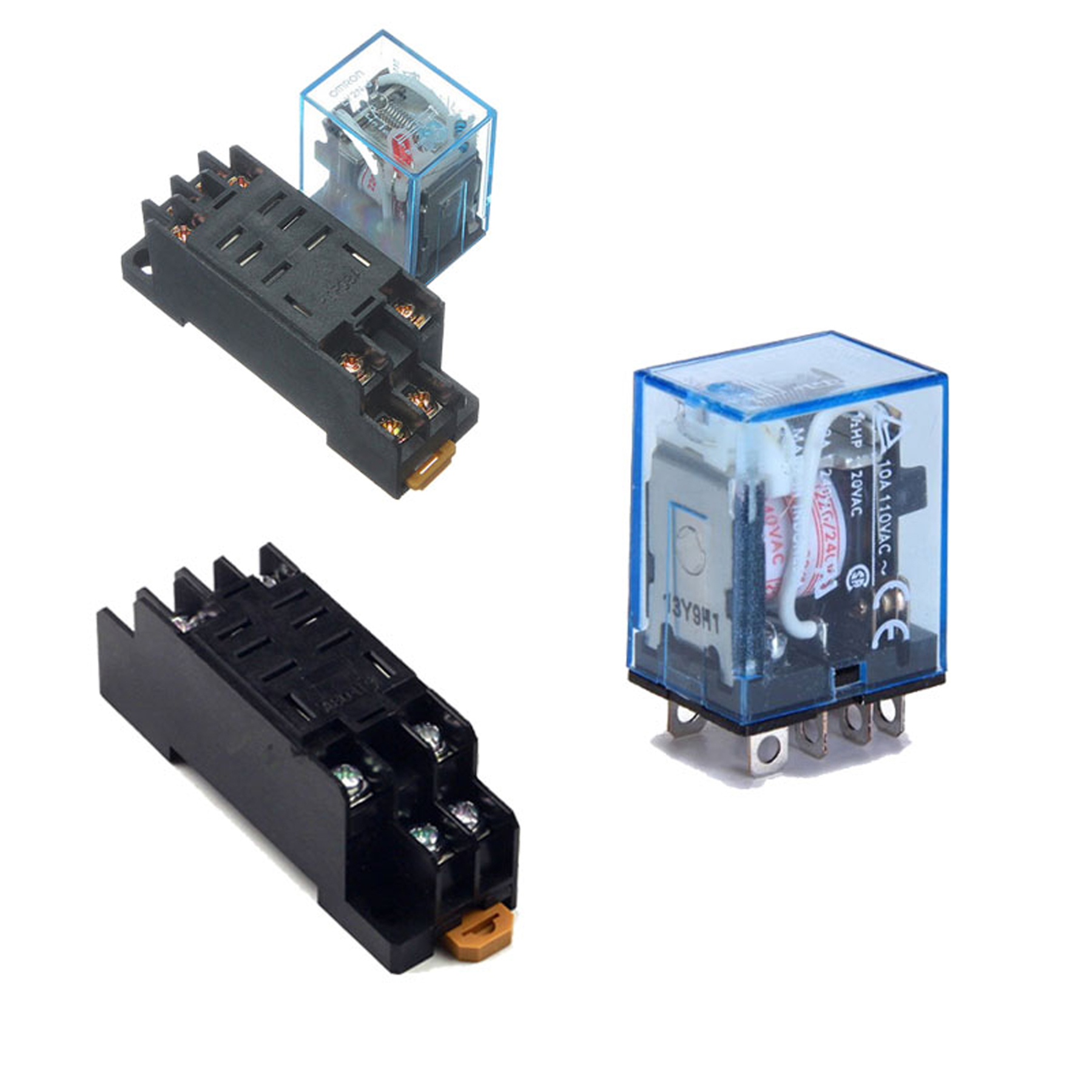 RELAY TRUNG GIAN LY2N-J RELAY 220V 10A 8 CHÂN (KHÔNG ĐẾ)